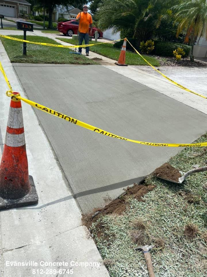 concrete driveway extension